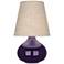 Robert Abbey June Amethyst Table Lamp with Buff Linen Shade