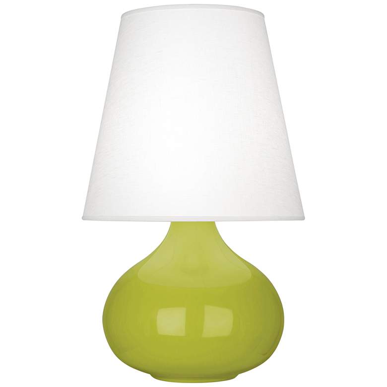 Image 1 Robert Abbey June Apple Table Lamp with Oyster Linen Shade