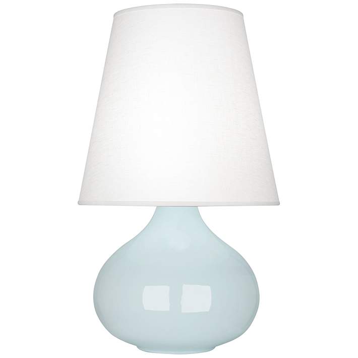 ethiek Verbieden Grens Robert Abbey June Baby Blue Table Lamp w/ Oyster Linen Shade - #58A04 |  Lamps Plus