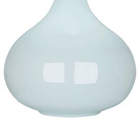 Image3 of Robert Abbey June Baby Blue Table Lamp with Buff Linen Shade more views