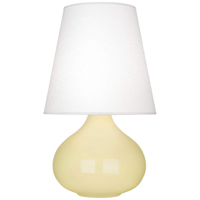 Image 1 Robert Abbey June Butter Table Lamp with Oyster Linen Shade