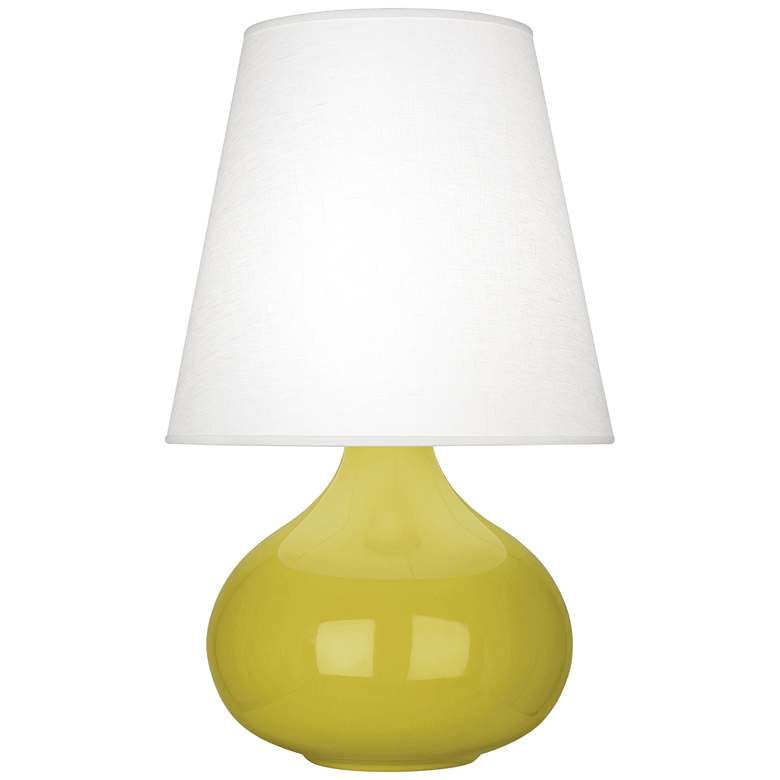 Image 1 Robert Abbey June Citron Table Lamp with Oyster Linen Shade