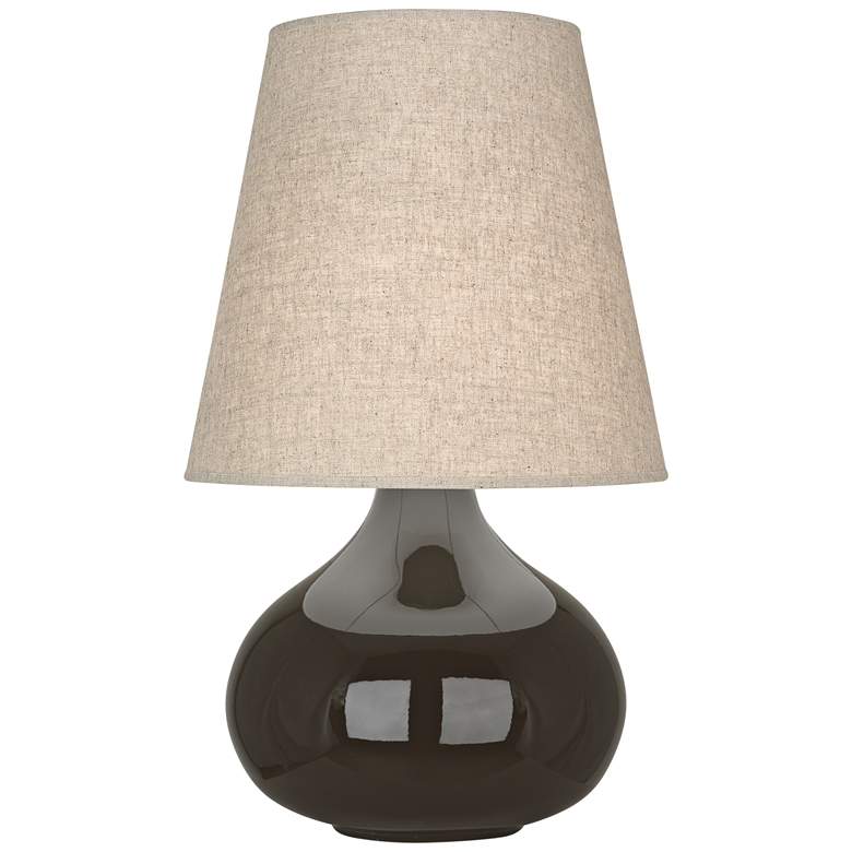 Image 1 Robert Abbey June Coffee Table Lamp with Buff Linen Shade