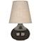 Robert Abbey June Coffee Table Lamp with Buff Linen Shade