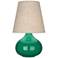 Robert Abbey June Eggplant Table Lamp with Buff Linen Shade