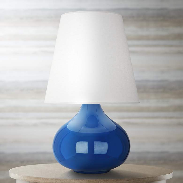 Image 1 Robert Abbey June Marine Table Lamp with Oyster Linen Shade