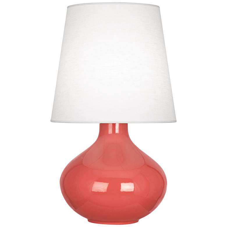 Robert Abbey June Melon Ceramic with Oyster Shade Table Lamp - #9R939 ...