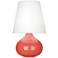 Robert Abbey June Melon Table Lamp with Oyster Linen Shade