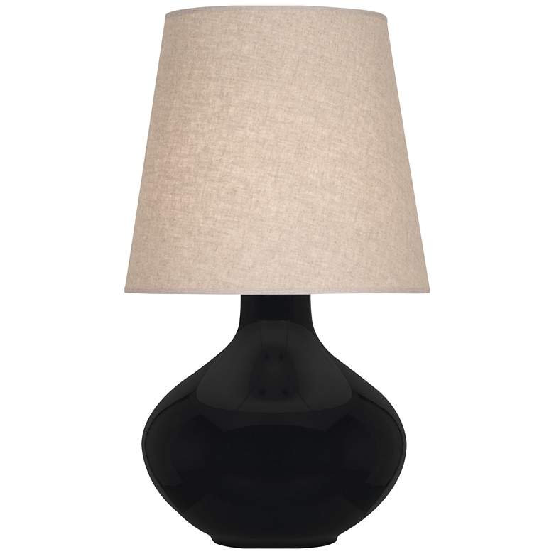 Image 1 Robert Abbey, June, Obsidian Glazed Ceramic, Table Lamp