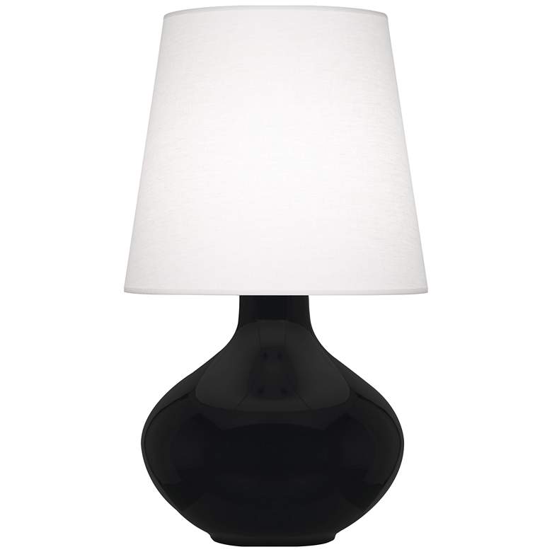 Image 1 Robert Abbey, June, Obsidian Glazed Ceramic, Table Lamp