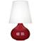 Robert Abbey June Oxblood Table Lamp with Oyster Linen Shade