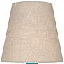 Robert Abbey June Peacock Table Lamp with Buff Linen Shade