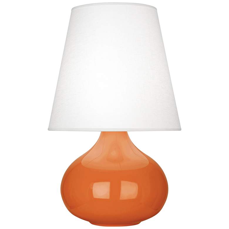 Image 1 Robert Abbey June Pumpkin Table Lamp with Oyster Linen Shade