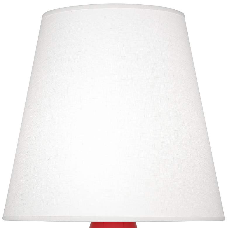 Image 2 Robert Abbey June Ruby Red Table Lamp w/ Oyster Linen Shade more views