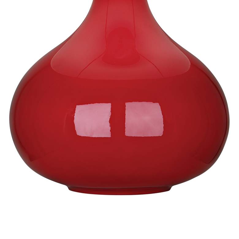 Image 3 Robert Abbey June Ruby Red Table Lamp w/ Oyster Linen Shade more views