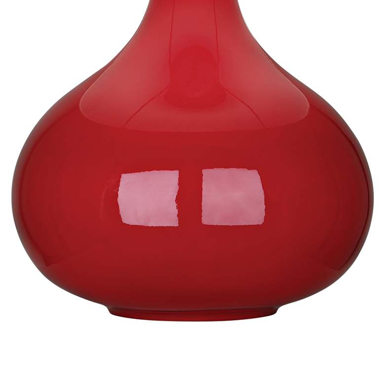 Image 3 Robert Abbey June Ruby Red Table Lamp with Buff Linen Shade more views