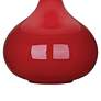 Robert Abbey June Ruby Red Table Lamp with Buff Linen Shade