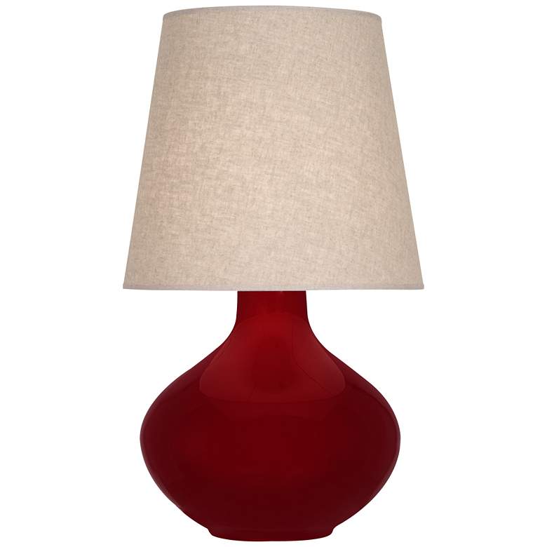 Image 1 Robert Abbey, June, Sangria Glazed Ceramic, Table Lamp