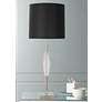 1_Robert Abbey Juno 36 1/2" Black Shade Nickel and Crystal Table Lamp