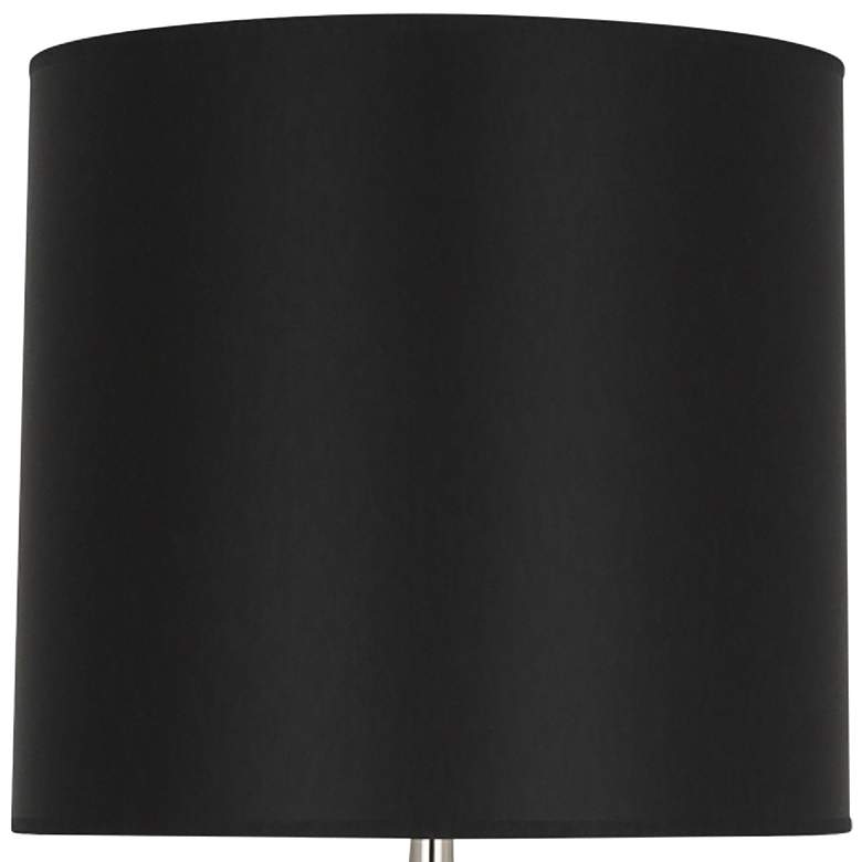 Image 3 Robert Abbey Juno 36 1/2" Black Shade Nickel and Crystal Table Lamp more views