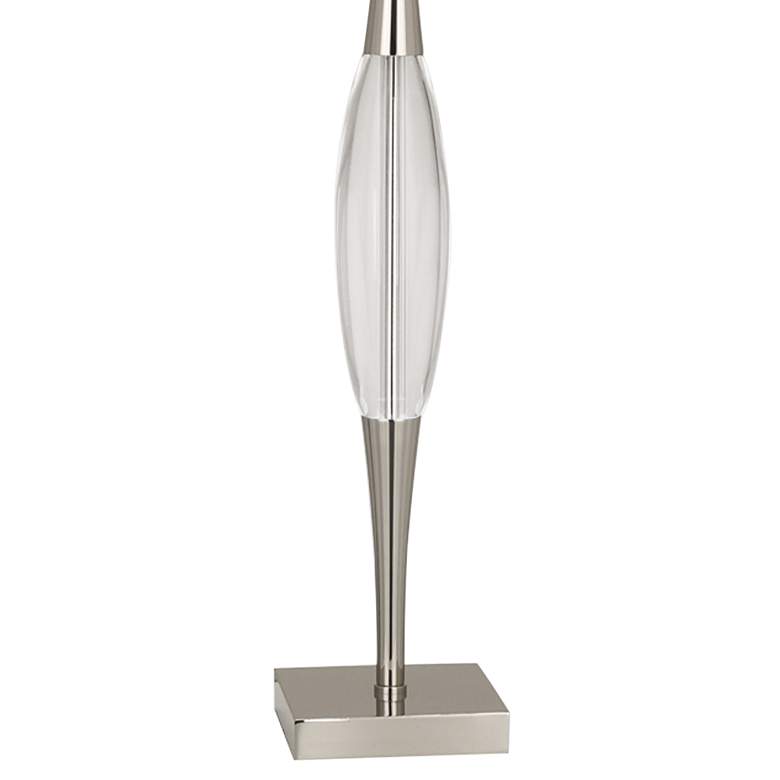 Image 4 Robert Abbey Juno 36 1/2" Black Shade Nickel and Crystal Table Lamp more views