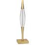 Robert Abbey Juno Brass Metal Table Lamp with Pearl Shade