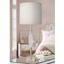 Robert Abbey Juno Nickel and Crystal Table Lamp with Pearl Shade