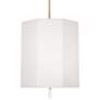 Thumbnail1 of Robert Abbey Kate 22"W Modern Brass and White Pendant Light