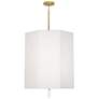 Thumbnail4 of Robert Abbey Kate 22"W Modern Brass and White Pendant Light more views
