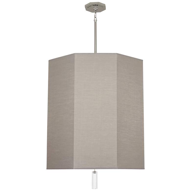 Image 4 Robert Abbey Kate 22"W Polished Nickel and Smoke Gray Pendant Light more views