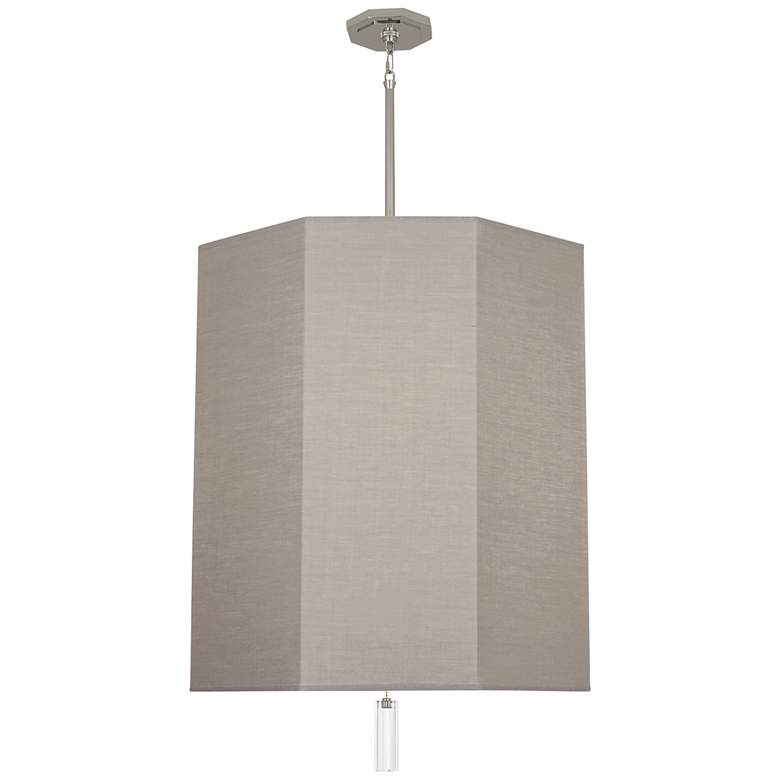 Image 4 Robert Abbey Kate 22 inchW Polished Nickel and Smoke Gray Pendant Light more views