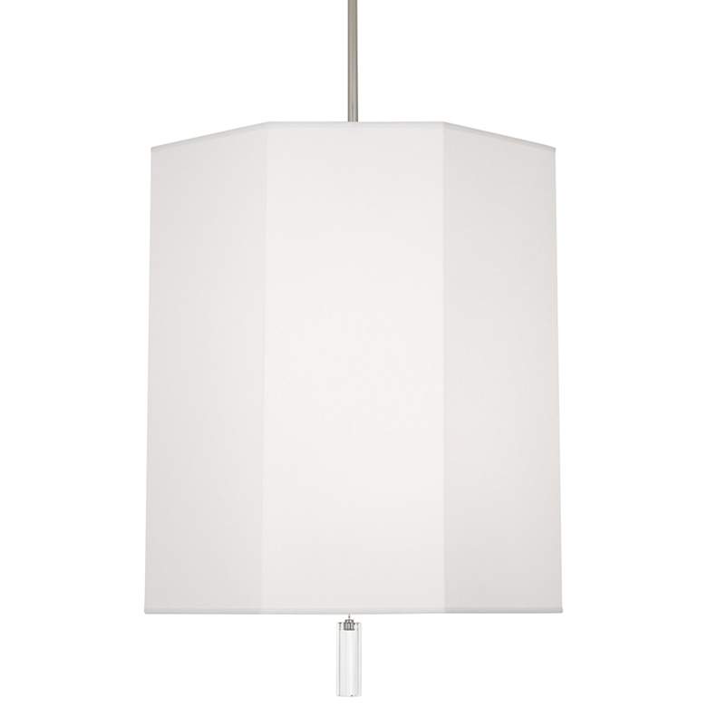 Image 1 Robert Abbey Kate 22"W Polished Nickel and White Pendant Light