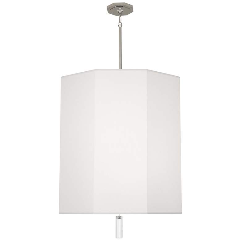 Image 4 Robert Abbey Kate 22"W Polished Nickel and White Pendant Light more views