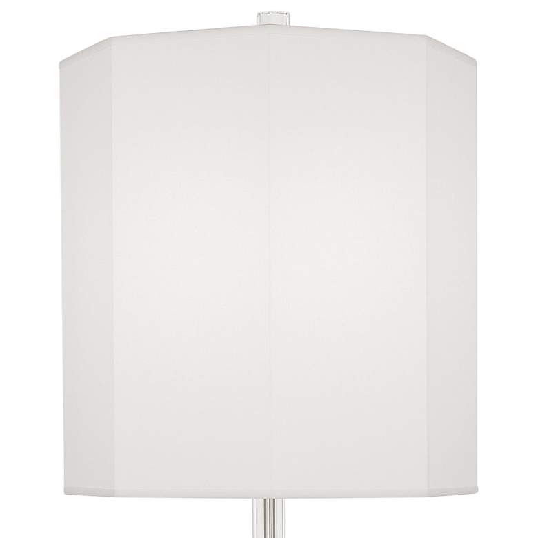 Image 2 Robert Abbey Kate 66 1/4 inch Nickel Floor Lamp with Ascot White Shade more views