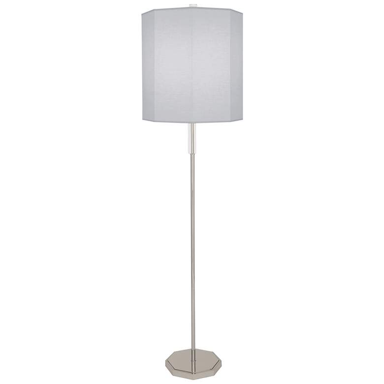 Image 1 Robert Abbey Kate 66 1/4" Pearl Gray Polished Nickel Floor Lamp