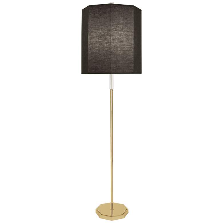 Image 1 Robert Abbey Kate 66" High Crystal and Brass Floor Lamp