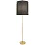 Robert Abbey Kate 66" High Crystal and Brass Floor Lamp