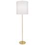 Robert Abbey Kate Brass Floor Lamp with Ascot White Shade