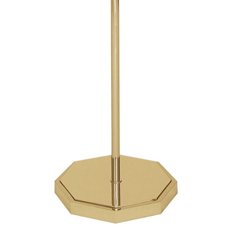 Image 3 Robert Abbey Kate Brass Floor Lamp with Ascot White Shade more views