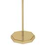 Robert Abbey Kate Brass Floor Lamp with Ascot White Shade