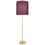 Robert Abbey Kate Brass Floor Lamp with Vintage Wine Shade