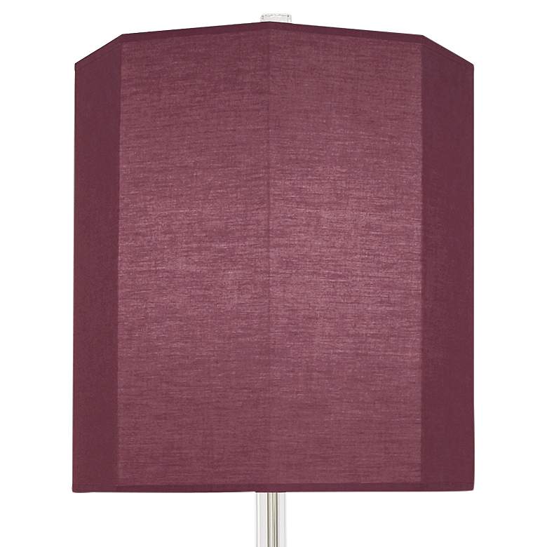 Image 2 Robert Abbey Kate Brass Floor Lamp with Vintage Wine Shade more views
