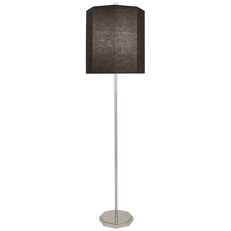 Image 1 Robert Abbey Kate Floor Lamp 66 inch nickel finish W/ Clear Crystal Accent