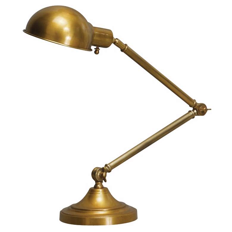 Image 2 Robert Abbey Kinetic Adjustable Antique Brass Pharmacy Desk Lamp