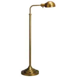 Robert Abbey Kinetic Adjustable Height Antique Brass Pharmacy Floor Lamp