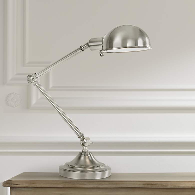 Image 1 Robert Abbey Kinetic Brushed Chrome Pharmacy Desk Lamp