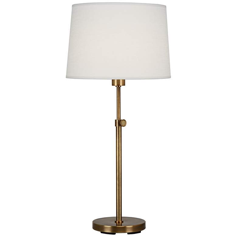 Image 2 Robert Abbey Koleman 34 1/4 inch Adjustable Aged Brass Club Table Lamp