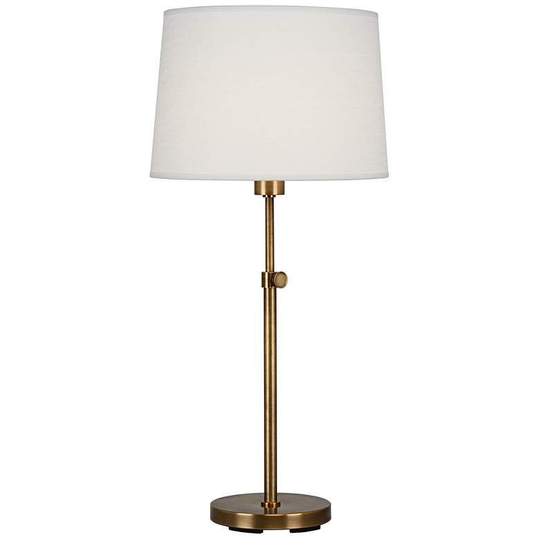 Image 2 Robert Abbey Koleman 34 1/4" Adjustable Aged Brass Club Table Lamp