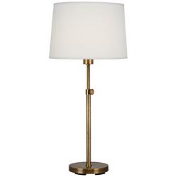 Robert Abbey Koleman 34 1/4&quot; Adjustable Aged Brass Club Table Lamp