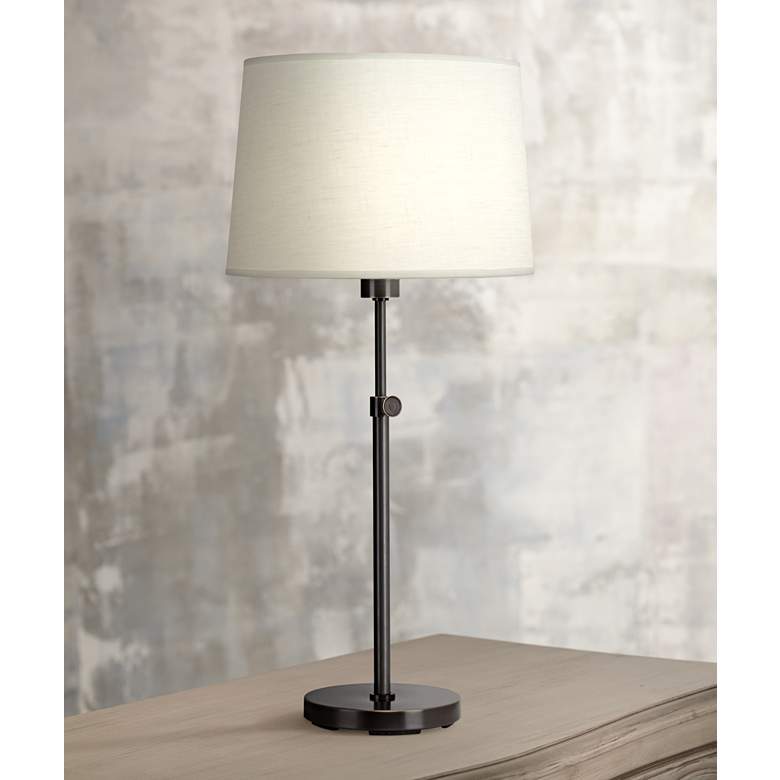 Image 1 Robert Abbey Koleman Adjustable Deep Bronze Club Table Lamp